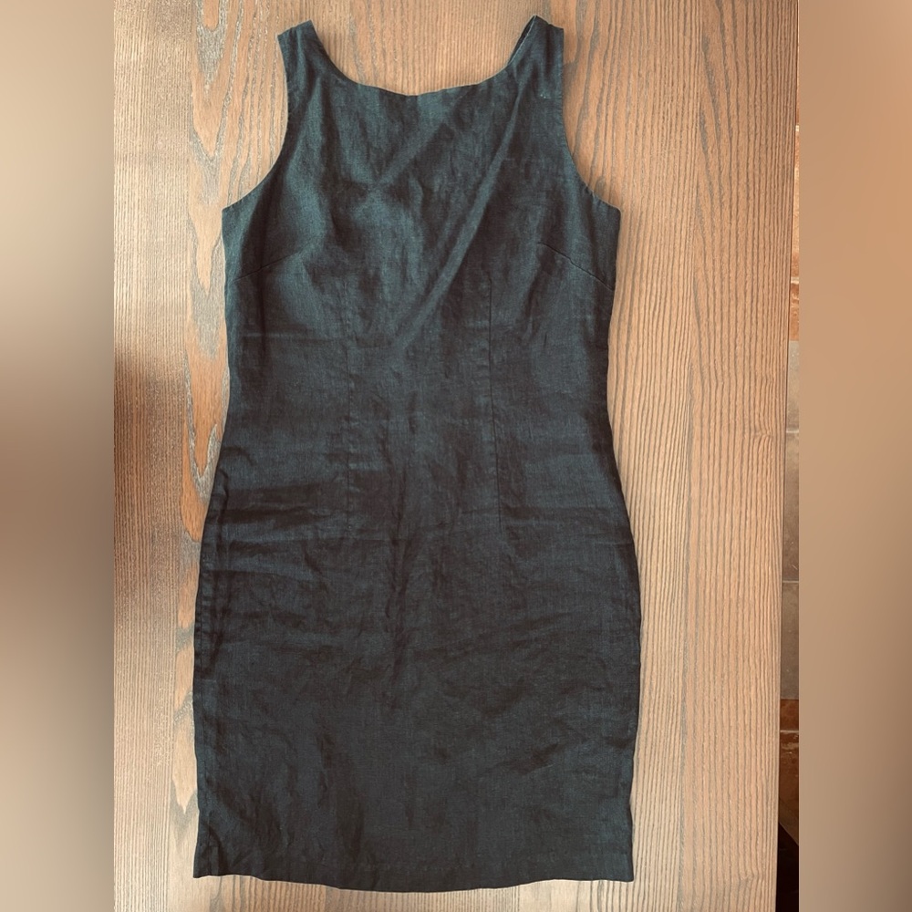 Richard Malcolm Black Irish Linen Sheath Dress